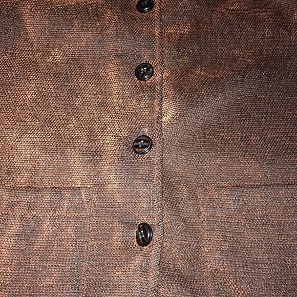 Vintage First Option Textured Jacket Woven Button Up - Picture 5 of 10